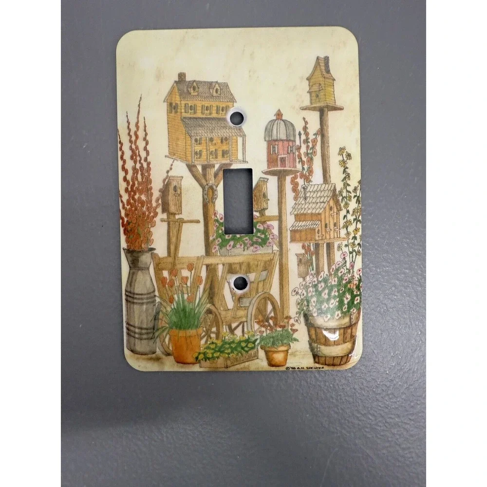 Mary Engelbreit Art‎ Switchplate Home Decor Lightswitch Cover Bird Houses #17